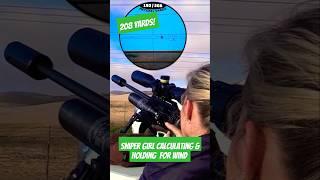 Sniper Girl Calculating & Holding for wind | Advanced Long-Range Ballistics #fxairguns