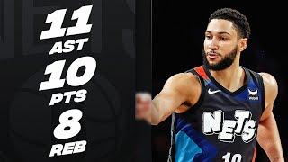 Ben Simmons Posts Near Triple-Double In Nets Return - 11 AST, 10 PTS & 8 REB