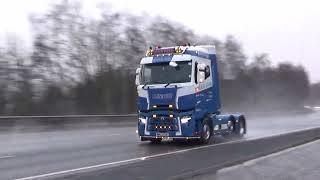 Truck Spotting   Trucks heading home for Christmas on A75