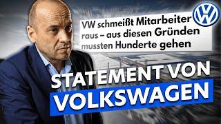 Volkswagen bezieht öffentlich Stellung zu Entlassungen!