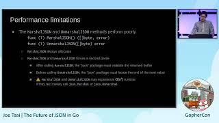 GopherCon 2023: Joe Tsai - The Future of JSON in Go