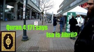 Muslim apologist destroys the Quran claiming that Isa is Jibril.