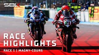 Highlights of a dramatic Race 1 at Magny-Cours  | #FRAWorldSBK 