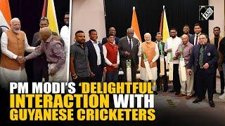 “Connecting over cricket!” PM Modi interacts with leading cricketers of Guyana in Georgetown