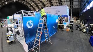 Time-lapse of HP exhibition stand build