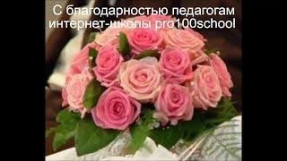 С благодарностью педагогам интернет-школы pro100school. With gratitude to teachers