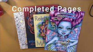 Finished Completed Pages January 2024 (Adult Coloring)