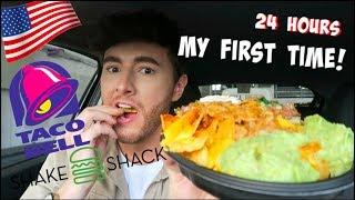 I ONLY Ate AMERICAN Food For 24 Hours!!!