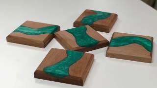 How to make epoxy river coasters