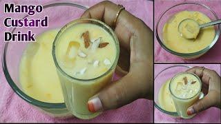 Mango Custard Drink | Summer Special Mango Custard Milk | Sukruthis Home