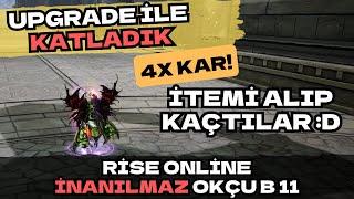 UPGRADE İLE PARAMIZI 4'E KATLADIK | PAYIZ DİYİP İTEMİ ALIP KAÇTI :D | Rise Online İnanılmaz Okçu 11