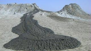 Mud volcanoes, Gobustan National Park, Baku Region, Azerbaijan, Eurasia