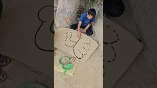 Draw A Peacock easy Drawing With Number 5 for beginners #shorts