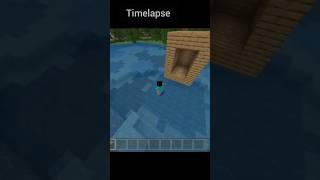 timelapse house on water  #minecraft #minecraftshorts #short