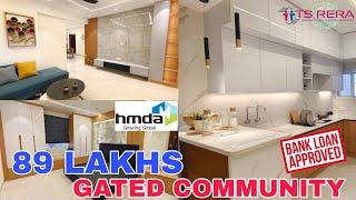 89 LAKHS DIRECT OWNER GATED COMMUNITY FLATS FOR SALE NARSINGI HYDERABAD ELIP PROPERTY #drone #sky