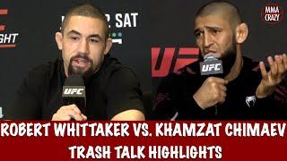 Robert Whittaker vs. Khamzat Chimaev talks fight for UFC 308 Highlights