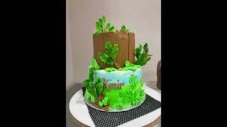 Buttercream Jungle Theme 1st Birthday Cake #Birthdaycake #buttercream #firstbirthday