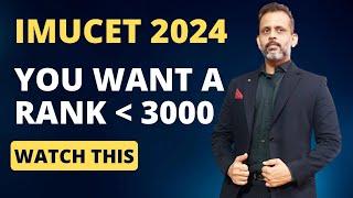 IMUCET 2024 PREP || Rank under 3000 with paper analysis || #imucet #imucet2024