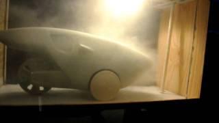 Velomobile in homemade windtunnel...