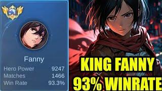 RAJA FANNY 93% WINRATE ini lebih jago dari pro player mpl? - top global fanny mobile legends