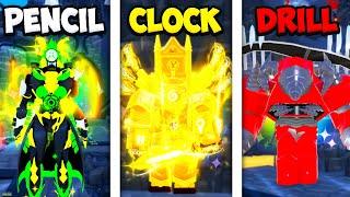 PENCILS vs CLOCKS vs DRILLS.. (Toilet Tower Defense)