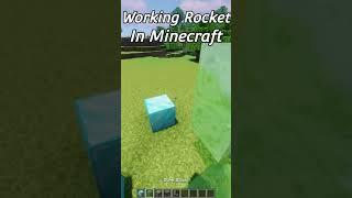 Working Rocket In Minecraft! | #Shorts