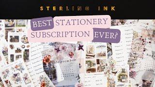 Never plan a bujo theme again  Sterling Ink monthly stationery subscription kit review