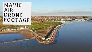 Brightlingsea's Batemans Tower and Beach Huts Drone Footage