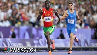 Grenada golden boy Kirani James ekes out semifinal victory in men's 400m | Paris Olympics | NBC