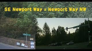 Crossing city boundaries from Bellevue to Issaquah, SE Newport Way changes to Newport Way NW. #local