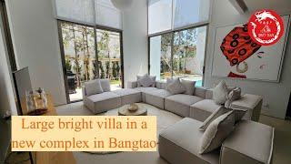 Large bright villa in a new complex in Bangtao