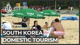 South Korea reopening: Domestic tourists flock to Busan's beaches