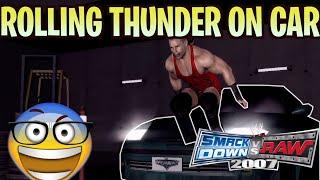 Did You Know You Can Rolling Thunder on a Car?! #Shorts - WWE Smackdown vs Raw 2007