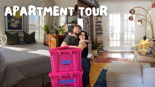 I MOVED FROM NYC TO JERSEY CITY  realistic apartment tour, small space tips, before & after!