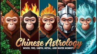 wood, fire, earth, metal, and water Monkey: Chinese Astrology