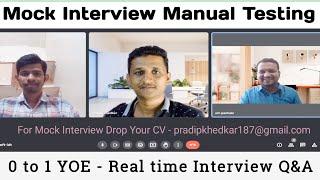 Software Testing Mock Interview | Manual Testing Interview Questions for Experience | QA Interview