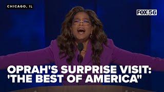 Oprah surprises DNC crowd, highlights 'the best of America'