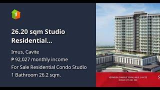 26.20 sqm Studio Residential Condominium for sale in Imus Cavite