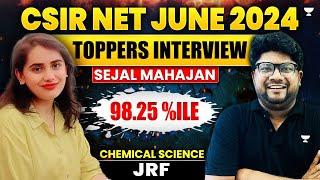 CSIR NET June 2024 Chemistry Topper Interview | Sejal AIR 27 LS Qualified | CSIR NET June 2024