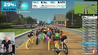 Zwift ZRacing on London Loop - Setting PBs but losing in the end