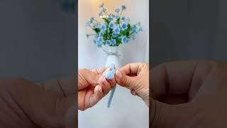Beautiful flowers, share with you! Beautiful blue star flowers! #twist stick flower tutorial
