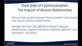 Chapter 10: Dynamics of Interpersonal Relationships