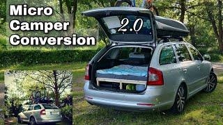 Micro-Camper Conversion of a Skoda Ocvtavia 2.0 (2 Persons)