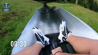 1.5 km with NO BRAKES on Alpin Slide in Blackforest Germany Poppeltal Mountain Coaster