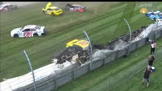 Curb Comes up and Causes a MASSIVE CRASH - 2021 NASCAR Cup Series at Indy Road Course