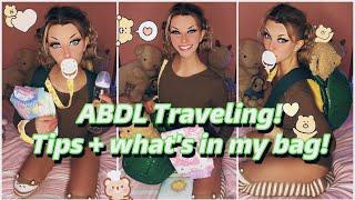 Traveling tips ABDL | What's in my bag!