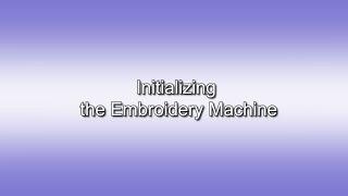 Elna Air Artist: Initializing the Embroidery Machine