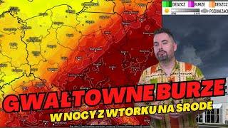 Gwałtowne burze i układy burzowe w kolejnych dniach.  Sprawdzamy nowe wyliczenia.