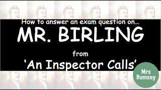 Analysis of Mr. Birling from 'An Inspector Calls' (IGCSE & GCSE PREP)