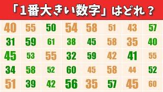 集中力を試す！【数字探し】1番大きい・小さい数字はどれ？【記憶力/認知症予防に！】#224